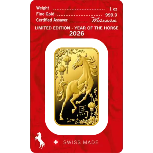 1oz Heraeus Minted Gold Bar - Year of The Horse (3)