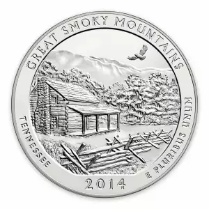 2014 5 oz Silver America the Beautiful Great Smoky Mountains National Park (2)