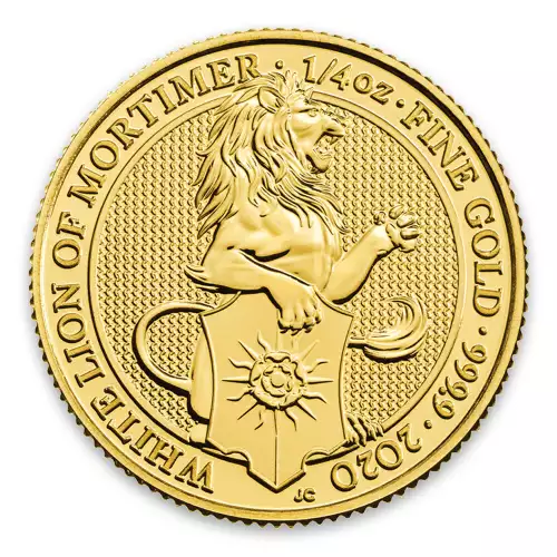 2020 1/4oz Gold Britain Queen's Beasts: The White Lion of Mortimer (2)