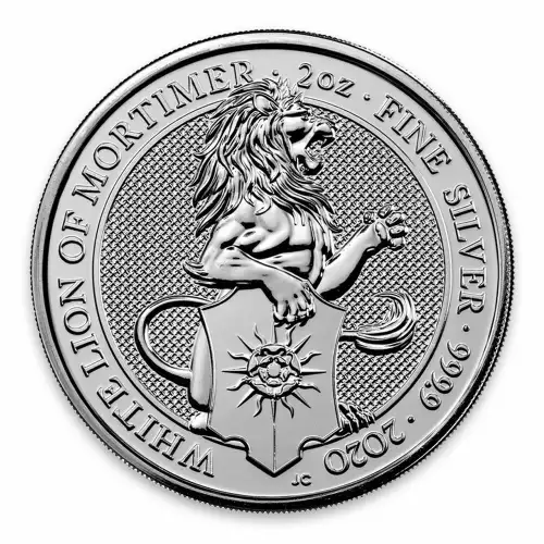 2020 2oz Silver Britain Queen's Beast: The White Lion of Mortimer (2)