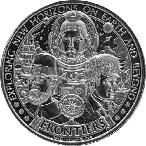2020 Frontiers 1 oz Silver Round - Pilgrims (2)