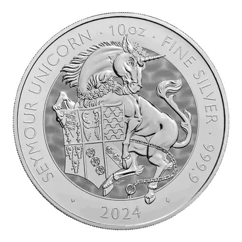 2024 10oz British The Royal Beast - Silver Seymour Unicorn (2)