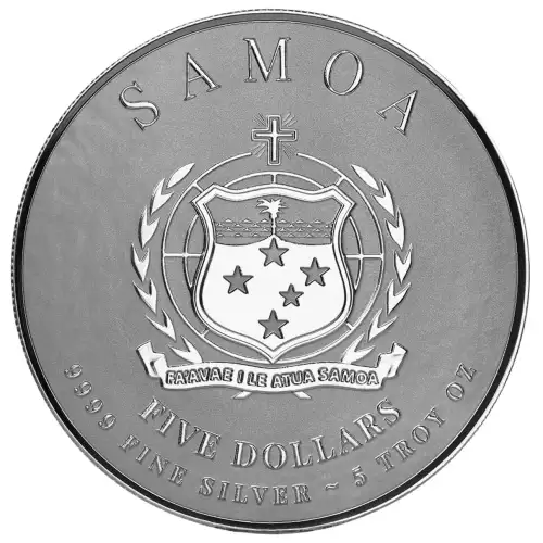 2025 5 oz Samoan - Commander Julius Caesar Silver Coin (2)