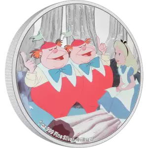 Disney Alice in Wonderland- 2021 1oz Tweedledee & tweedledum Silver Coin (2)