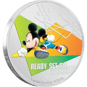 Disney Mickey Mouse - 2020 1oz Ready Set Go! Silver Coin (2)