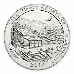 2014 5 oz Silver America the Beautiful Great Smoky Mountains National Park (2)